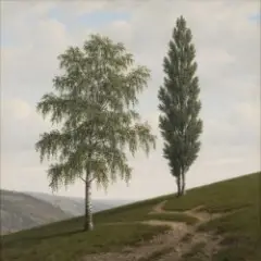 Берёза и тополь